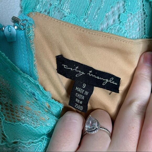 City Triangle Lace Prom Dress - Picture 3 of 5